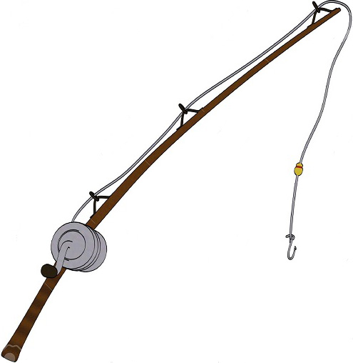 A fishing rod.