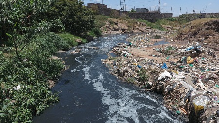 Contaminated River in Kenya
