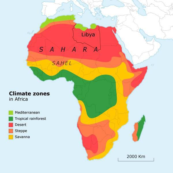 Climatic Regions Of Africa Map 