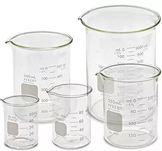 Different sizes of beakers - Chemistry Form One